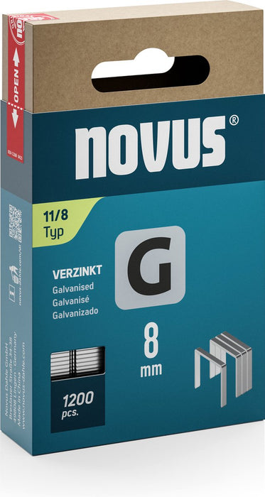 NOVUS vlakdraad nieten G 11 8mm 1200st