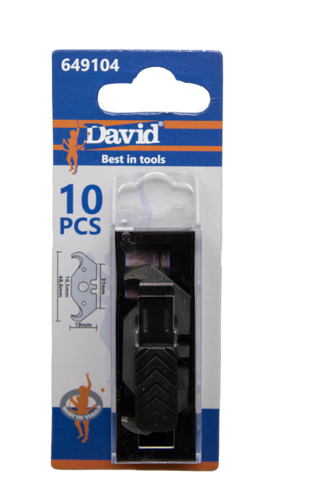David reservemesjes trapezium 0,6mm (10 stuks)