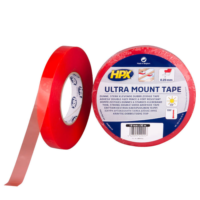 Ultra mount bevestigingstape transp. 19mm 10mtr