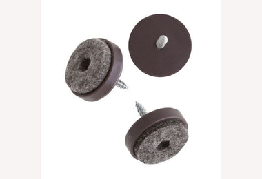 Viltglijder met schroef 20mm bruin p/st