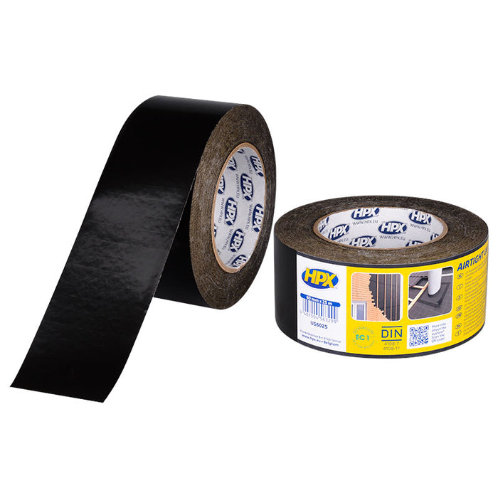 UV-Bestendige pe tape zwart 90mm 25mtr