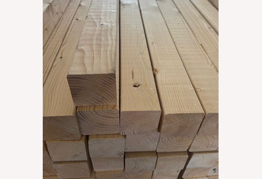 Vuren 70x70mm 450cm geschaafd 4 ronde hoeken