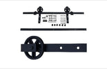 Hangrolset wiel met rail in 1 lengte 200cm zwart