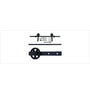 Hangrolset wiel met rail in 1 lengte 200cm zwart