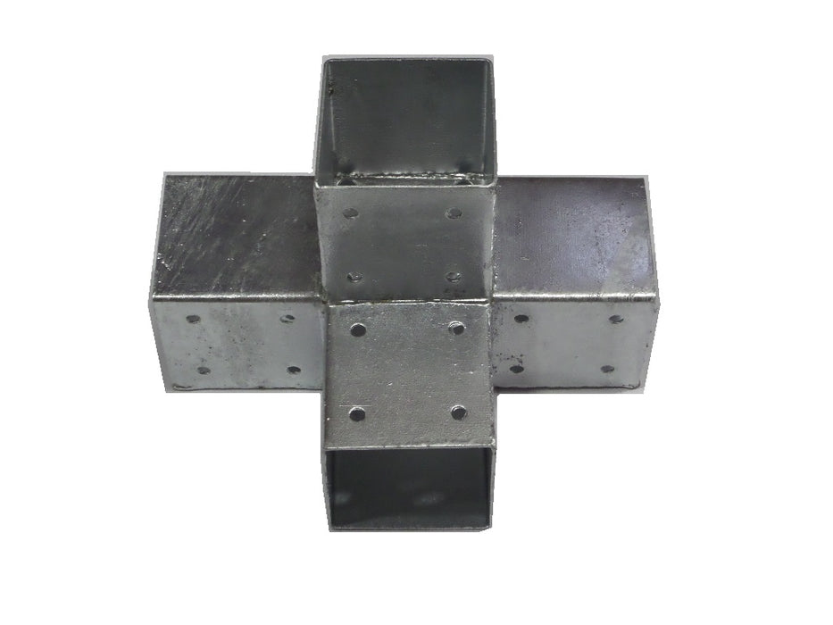 Paalverbinder 4-weg 90x90 verzinkt