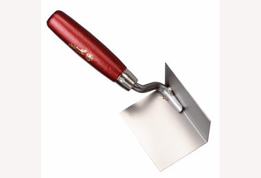 Hoektroffel binnen RVS 90gr houten greep