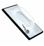 Schuurbord kunststof, zwart rubber 280x140