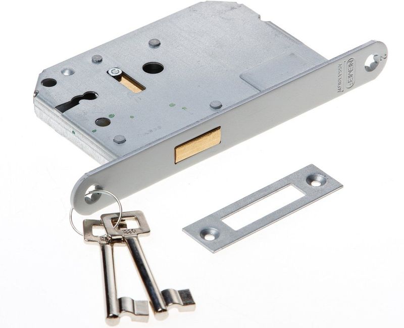 Kastslot 1256 voorplaat staal gelakt (klaviersleutel)