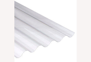 Golfplaat polycarbonaat 110x122cm glashelder Profiel F 177/51
