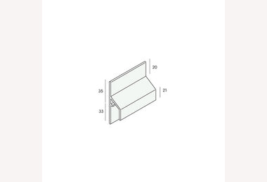 Keralit Trim/kraal aansluitprofiel 17mm (2810)