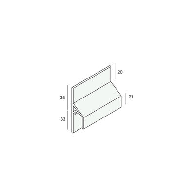 Keralit Trim/kraal aansluitprofiel 17mm (2810)