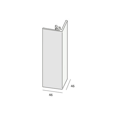 Keralit basis uitwendig hoekprofiel 400cm (2 stuks)