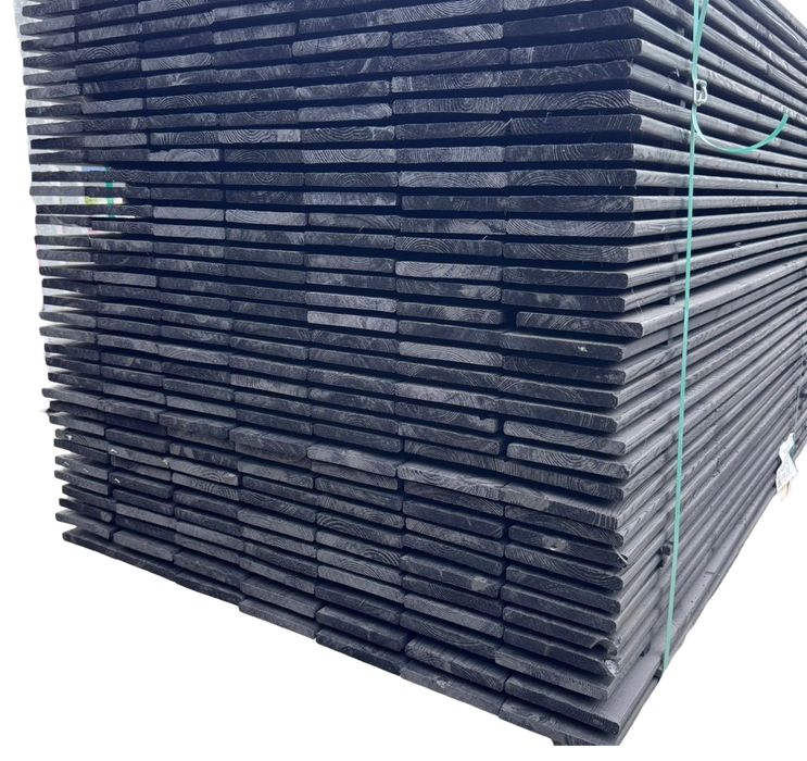 Tuinplank zwart 15x140mm 400cm geschaafd geimpregneerd