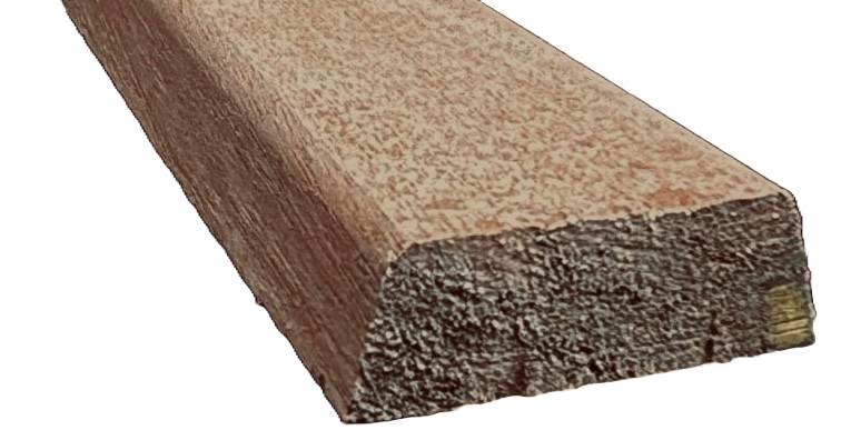 Meranti koplat 16x45mm 305cm volhout architraaf (schuin)
