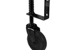 Hekwiel zwart met veer 100mm max 57kg belasting