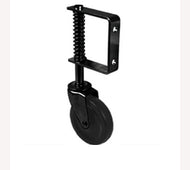 Hekwiel zwart met veer 100mm max 57kg belasting
