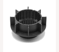 Verlengstuk tbv terrasdrager zwart kunststof 30mm