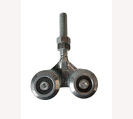 Viervoudig wielenblok met open lager t.b.v. rail verzinkt 124mm [M12]