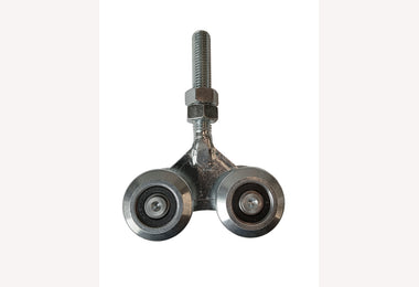 Viervoudig wielenblok met open lager t.b.v. rail verzinkt 124mm [M12]