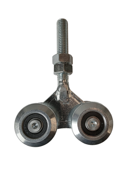 Viervoudig wielenblok met open lager t.b.v. rail verzinkt 124mm [M12]