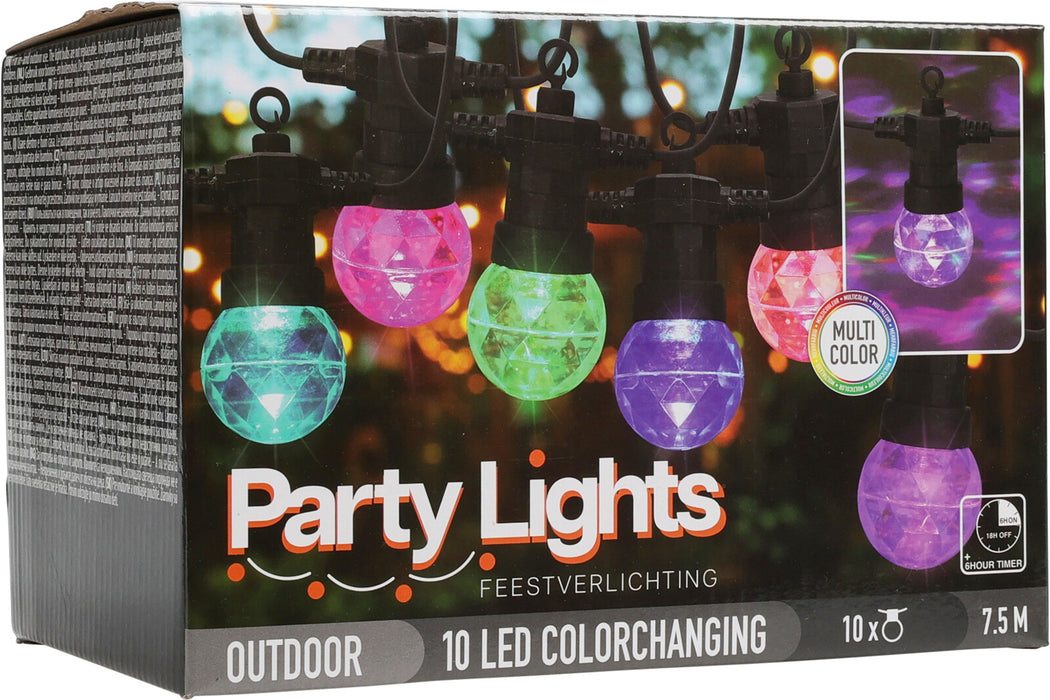 Feestverlichting 10 lampen color changing