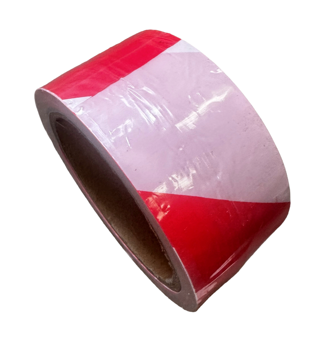 Afzetlint rood/wit 48mm x 50mtr