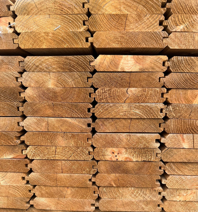Vuren blokhutprofiel 28x145mm 360cm geimpregneerd