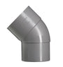 Bocht 45° PVC Grijs 100x100 lijmmof / lijmeind