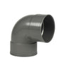 Bocht 90° PVC Grijs  110x110 Lijmverbinding