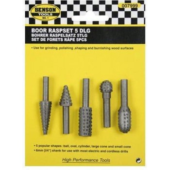 Boor raspset 5-delig