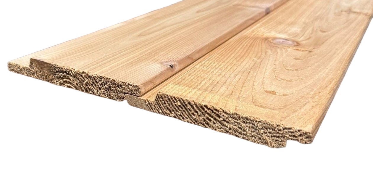 Channelsiding red cedar 18x137mm 100cm volhout (stk) op=op