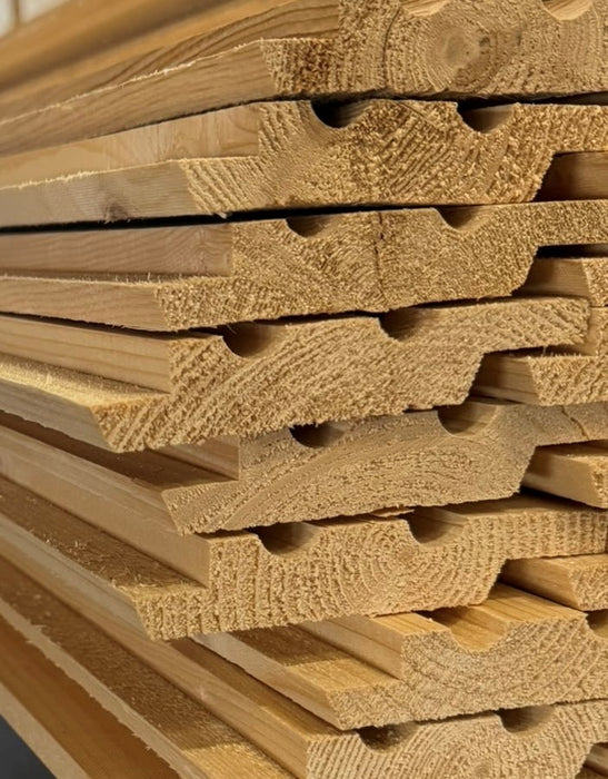 Channelsiding 22x125mm (netto ± 22x100mm) 240cm vuren