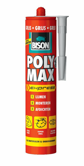 Bison poly max express grijs CRT 425g*12 NL