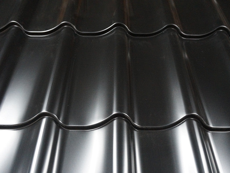 Dakpanprofielplaat zwart plastisol 115x183cm