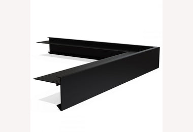 Daktrim buitenhoek 45x45 zwart ral9005