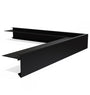 Daktrim buitenhoek 45x45 zwart ral9005