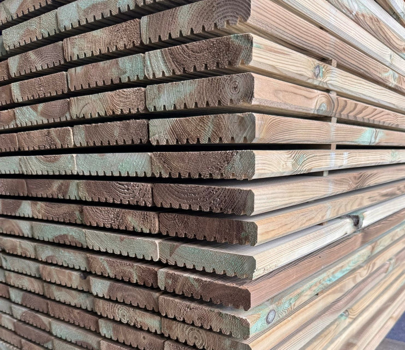 Vlonderplank 28x145mm 400cm geimpregneerd grenen