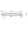 Sponningschroot ca 11x94mm 185cm red cedar (werkend 83mm) (op=op)
