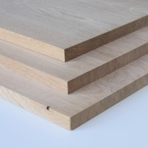 122x300cm 20mm paneel eiken (2 Bis) doorgaande lamellen OP=OP