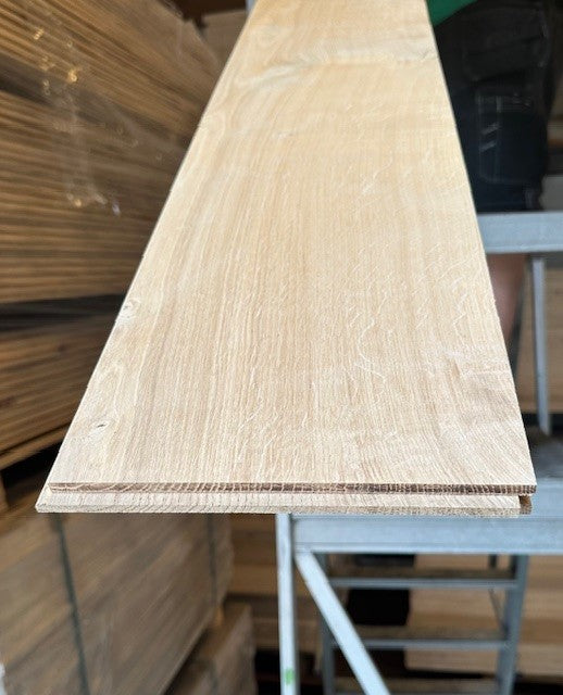 Eiken 20x240mm 300cm geschaafd met veer en groef