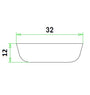 Meranti glaslat H2 12x32mm volhout 275cm