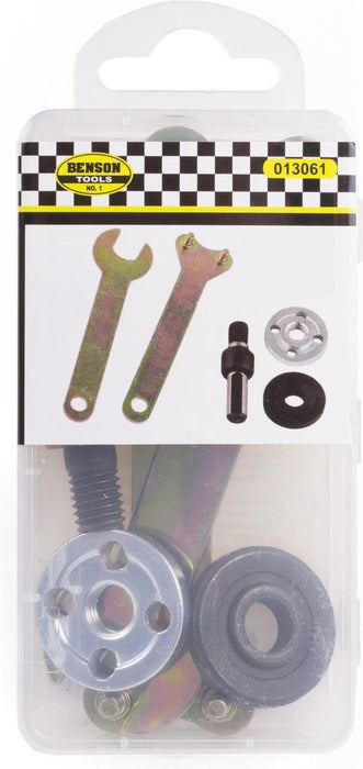 Haakse slijper adapter set - 5 delig - M10 - metaal
