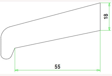 Meranti neuslat 18x69mm 460cm (I55) gegrond