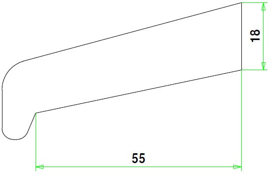 Meranti neuslat 18x69mm 460cm (I55) gegrond
