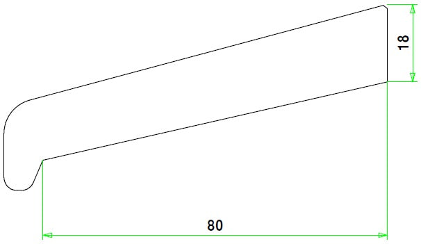 Meranti neuslat 22x94mm 365cm (NL80 / I80) gegrond