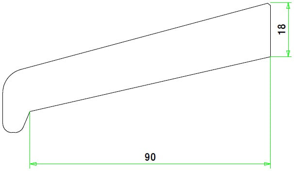 Meranti neuslat 22x104mm 275cm (NL90) gegrond OP=OP