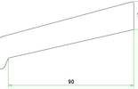 Meranti neuslat 22x104mm 365cm (NL90) gegrond OP=OP