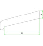 Meranti neuslat 22x104mm 490cm gegrond OP=OP