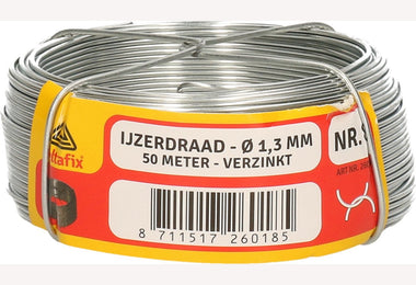 Vlechtdraad Ø 1.3mm 50 mtr verzinkt