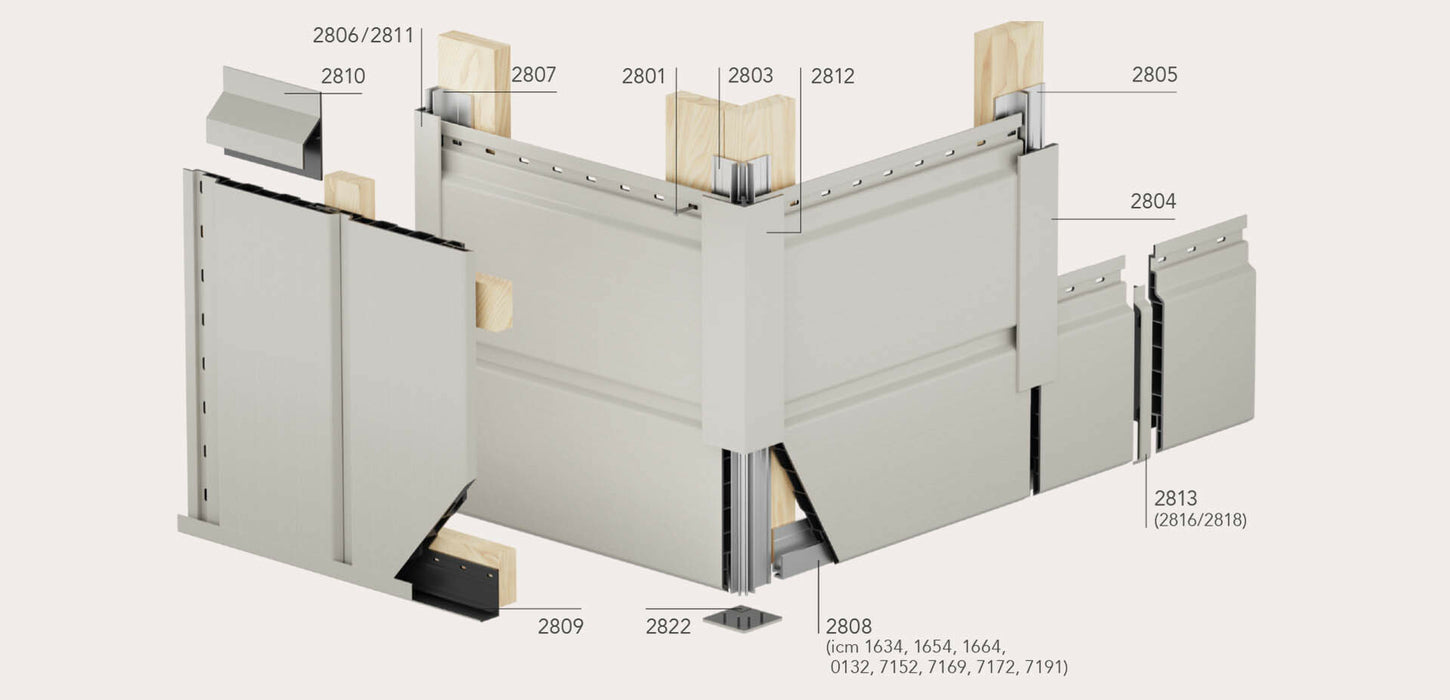 Keralit kunststof sponningdeel 143mm 600cm ral 9001 Creme Houtnerf (2814) (4 stuks)